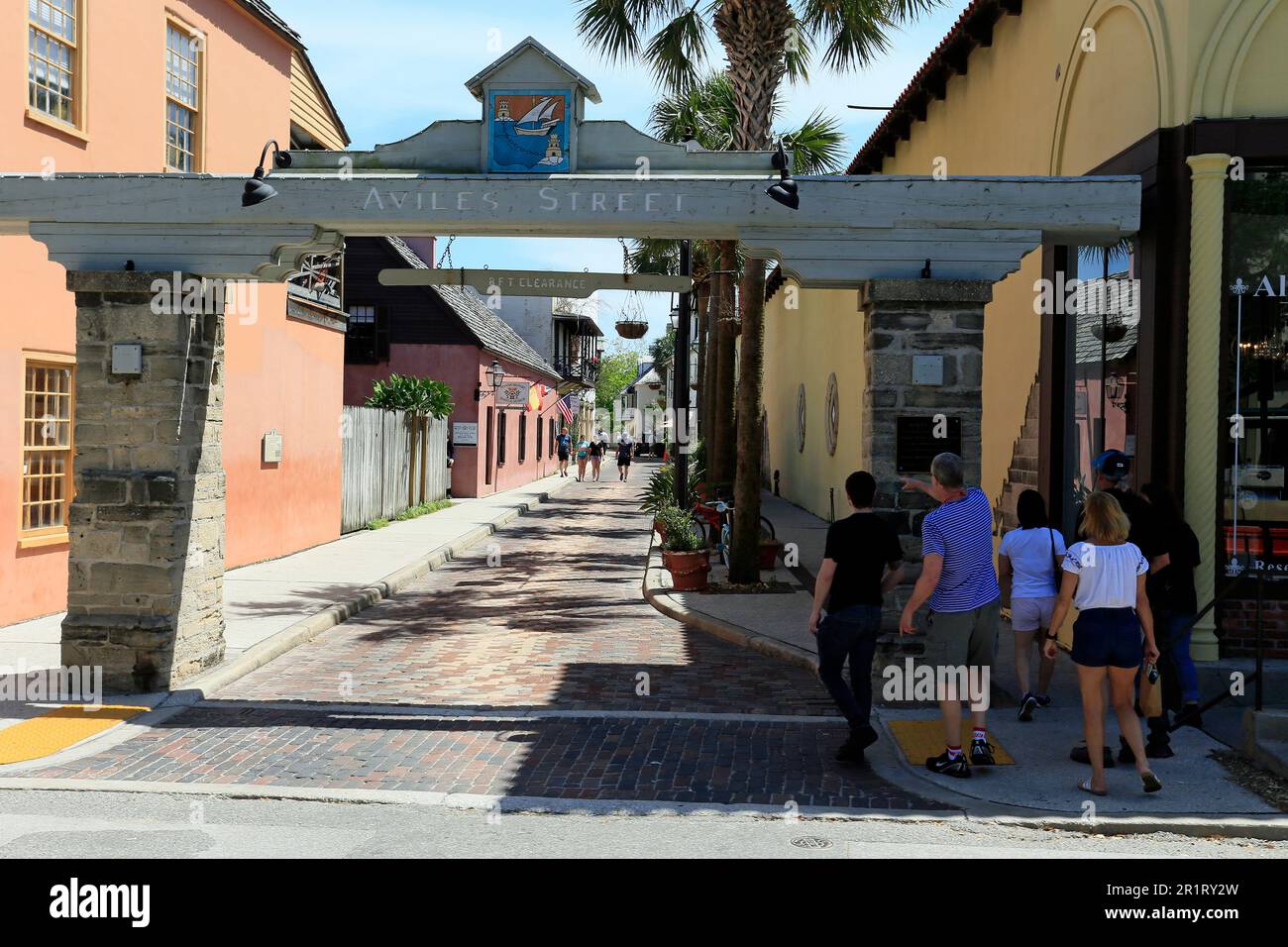 Aviles Street, St. Augustine, Florida, USA Stock Photo