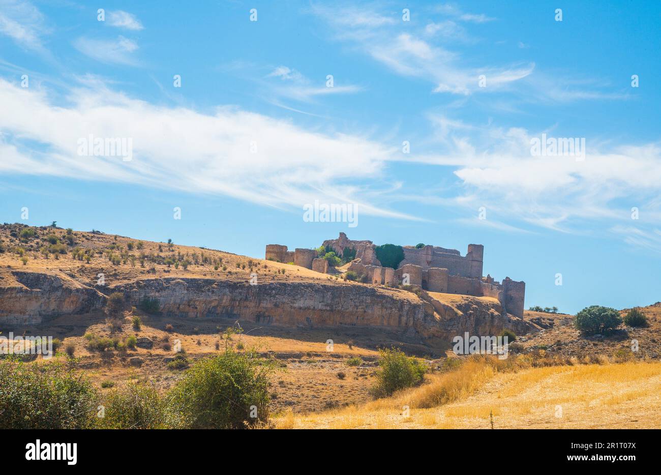 Ruins of the castle. Caracena, Soria province, Castilla Leon, Spain. Stock Photo