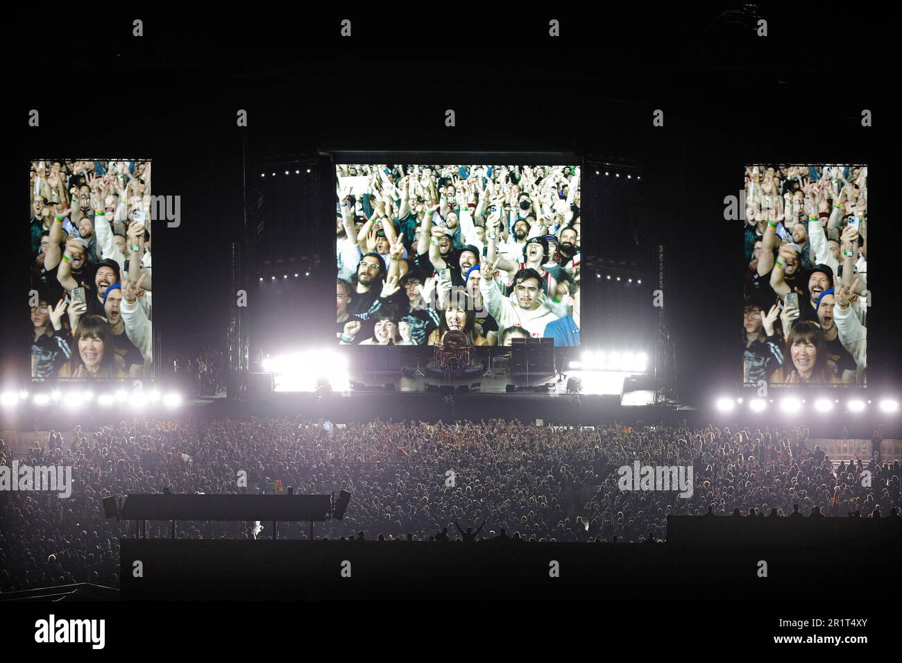 March 14, 2023, San Diego, California, USA Fans are shown on screens