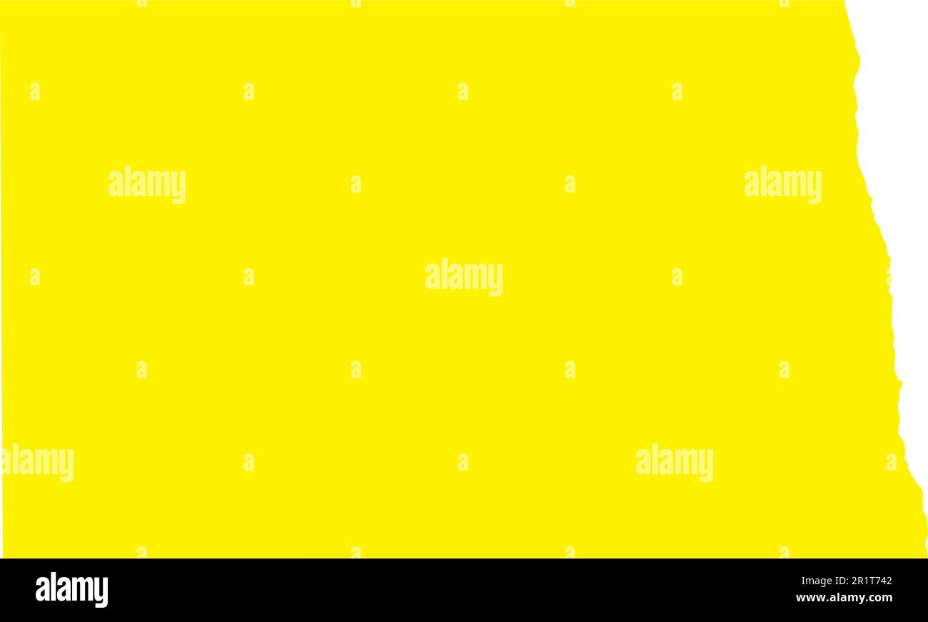 YELLOW CMYK color map of NORTH DAKOTA, USA Stock Vector Image & Art Alamy