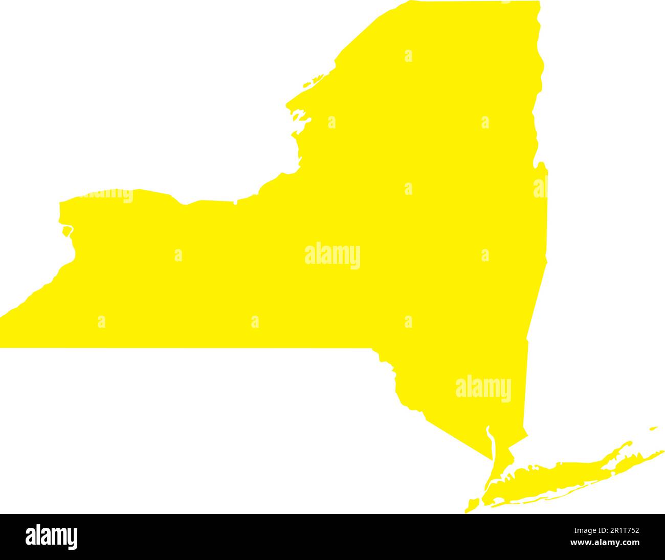 YELLOW CMYK color map of NEW YORK, USA Stock Vector Image & Art Alamy