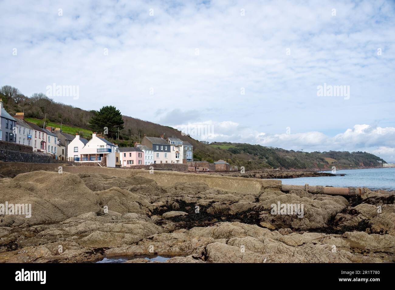 view of Kingsand and Cawsand two small villages in Cornwall Stock Photo