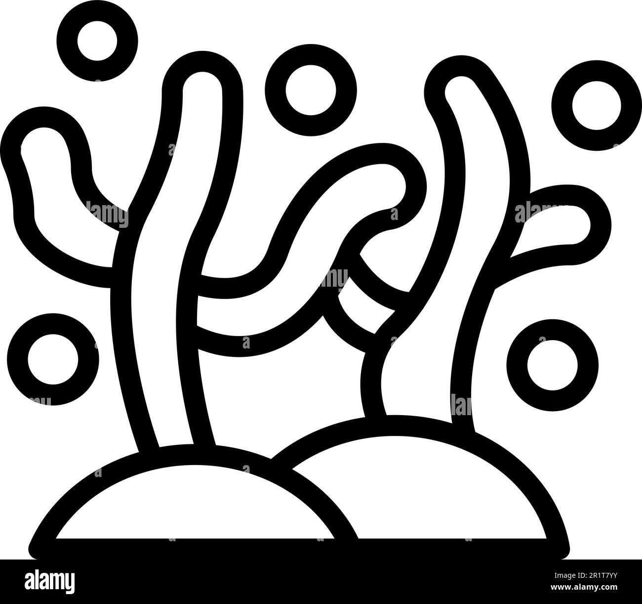 Deep coral icon outline vector. Sea aquarium. Natural organic Stock Vector Image & Art Alamy