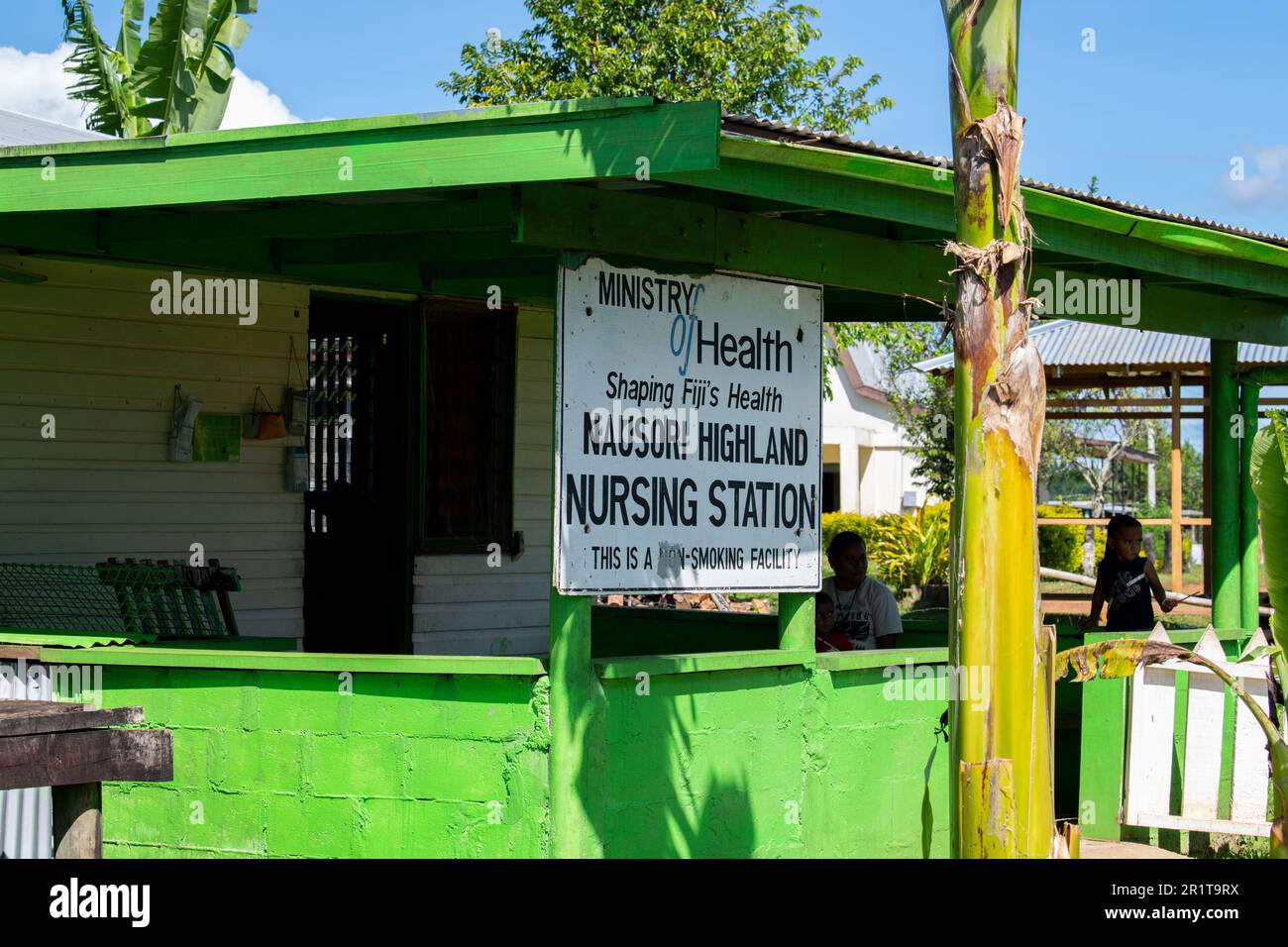 Fiji, Lautoka, highland village of Yavuna. Ministry of Health nurse