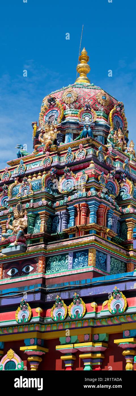 Fiji, Lautoka. Krishna Kaliya Temple, exterior. Largest Hundi temple in the South Pacific and the first ISCON (hare krishna) temple out of India. Stock Photo