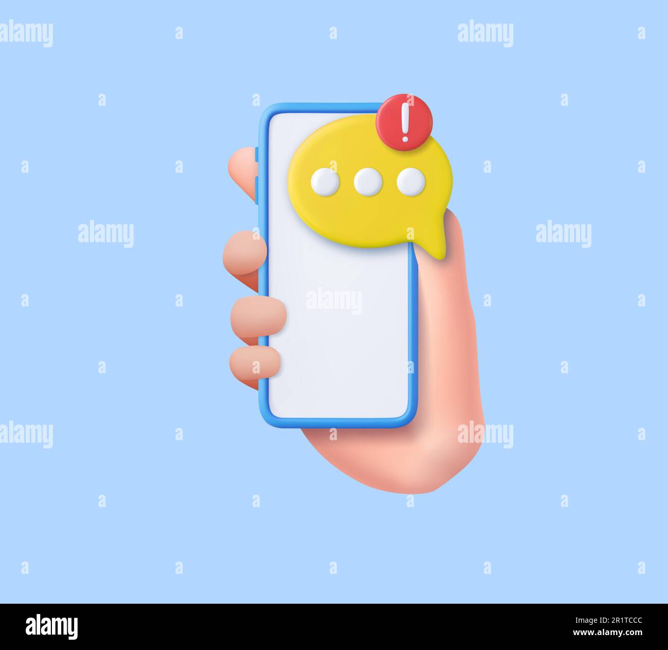 3D speech bubbles on mobile phone Stock Vector Image & Art - Alamy