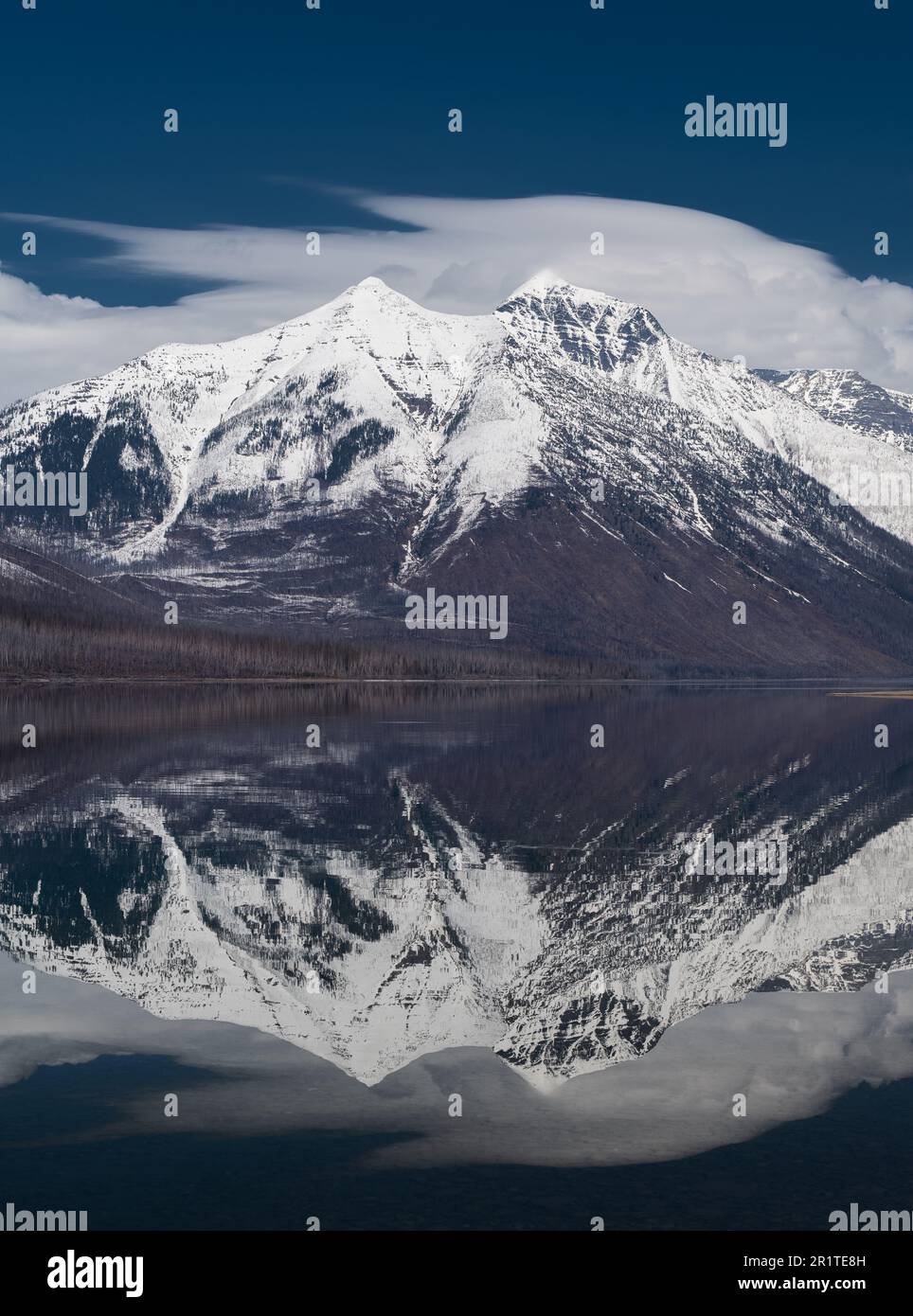 Aerial snow capped mountain peak hi-res stock photography and images ...