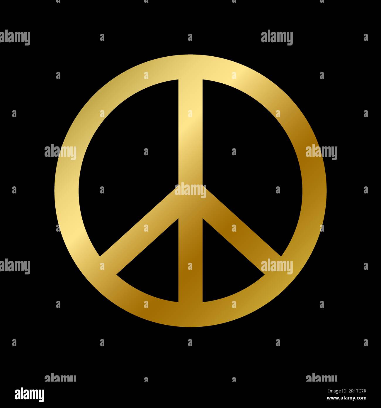Peace symbol isolated on white background. Pacifist and hippie sign ...