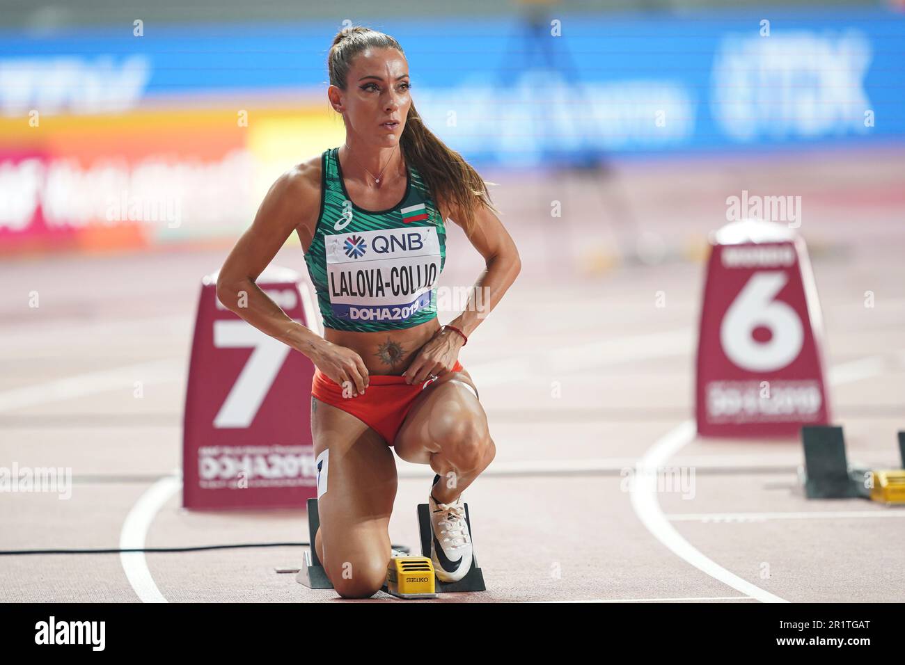 Ivet LalovaCollio running the 200m at the 2019 World Athletics