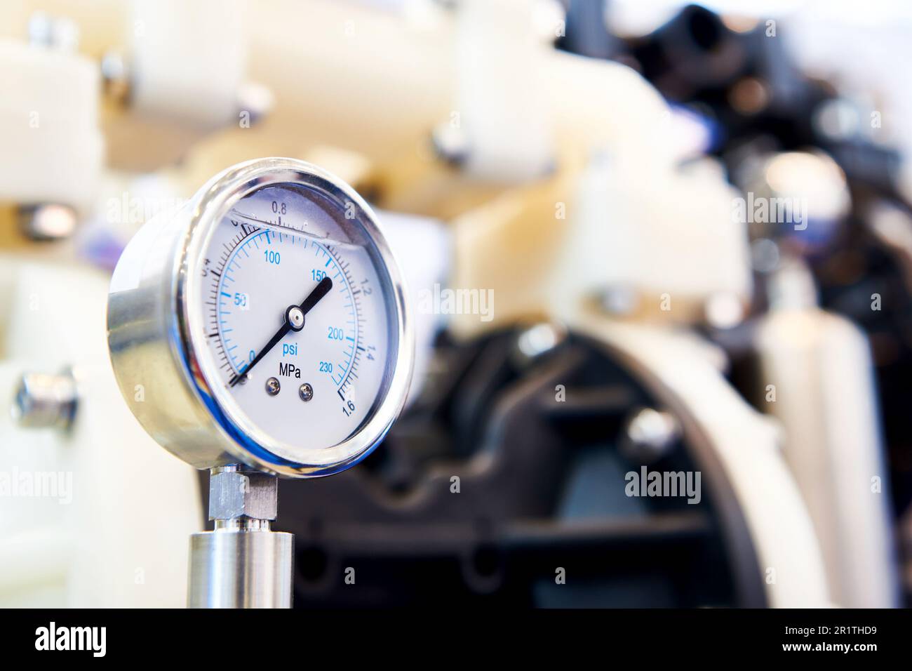 Pressure gauge with liquid inside Stock Photo Alamy