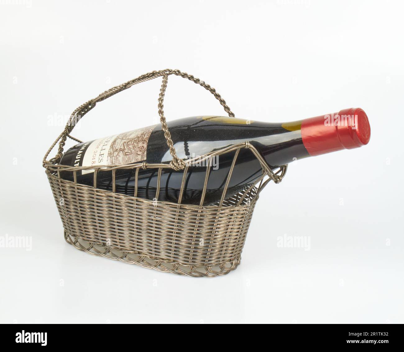 Antique wine bottle cradle Stock Photo Alamy