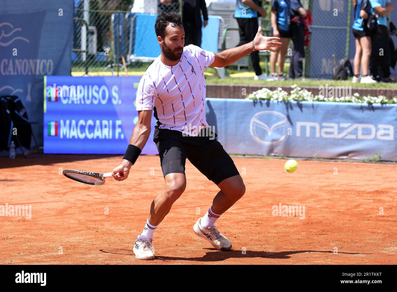 Turin, Italy. 15th May, 2023. Salvatore Caruso (Italy) during the match vs Federico Maccari (Italy) during 2023 Piemonte Open Intesa San Paolo, Tennis Internationals in Turin, Italy, May 15 2023 Credit: Independent Photo Agency/Alamy Live News Stock Photo