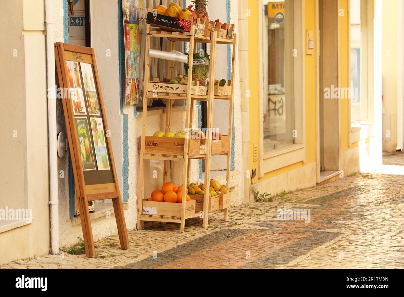 A small grocery shop, Old Town, Lagos, Algarve, Portugal Stock Photo