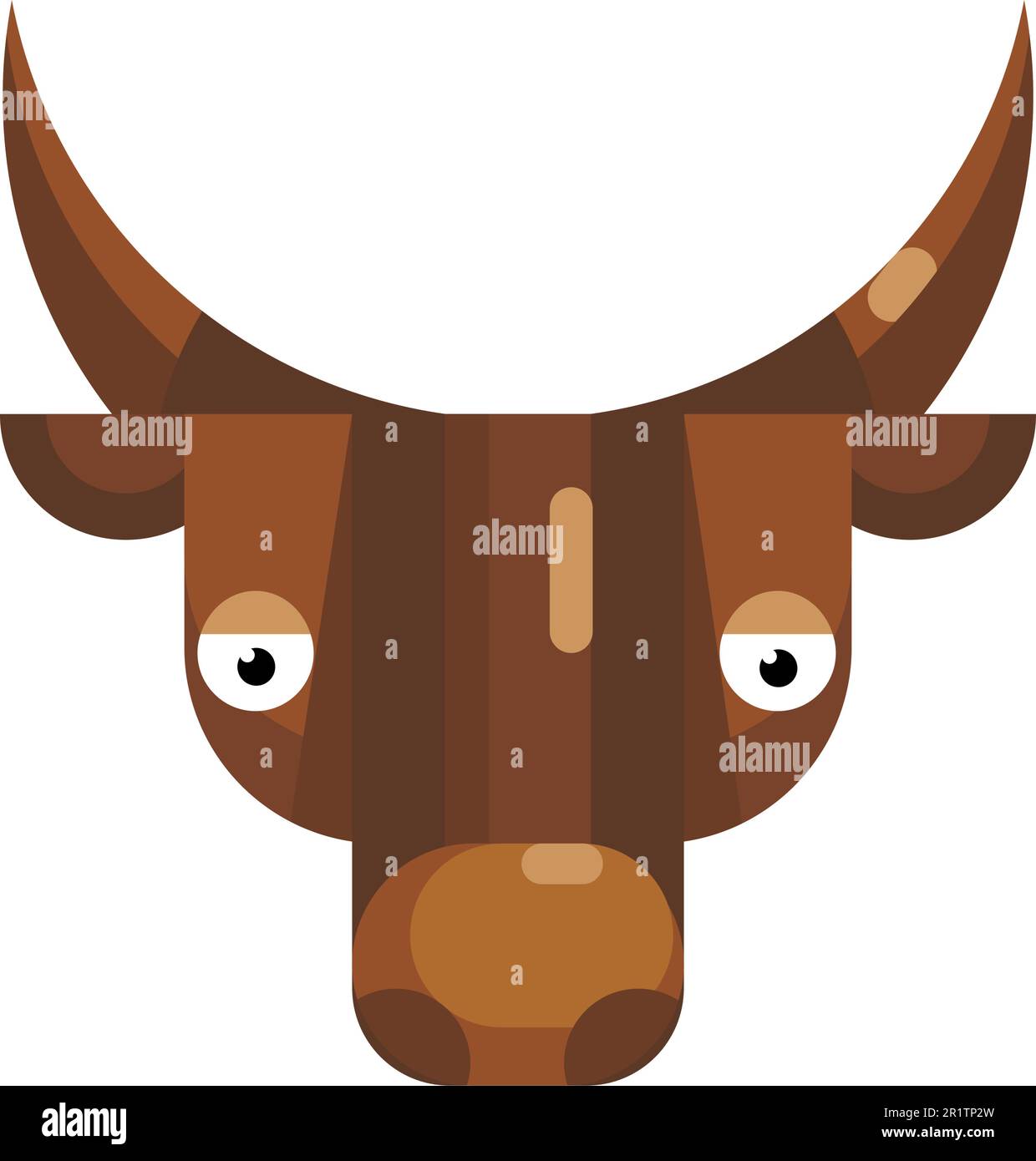 Serious bull face emoji, neutral concerned cow icon isolated emotion