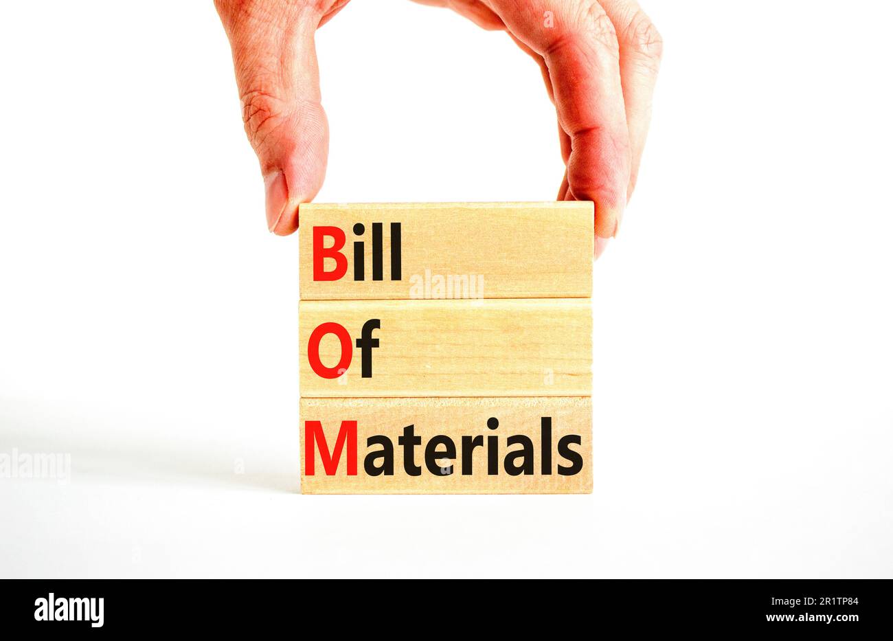 Bom bill of materials symbol concept words bom bill of materials on