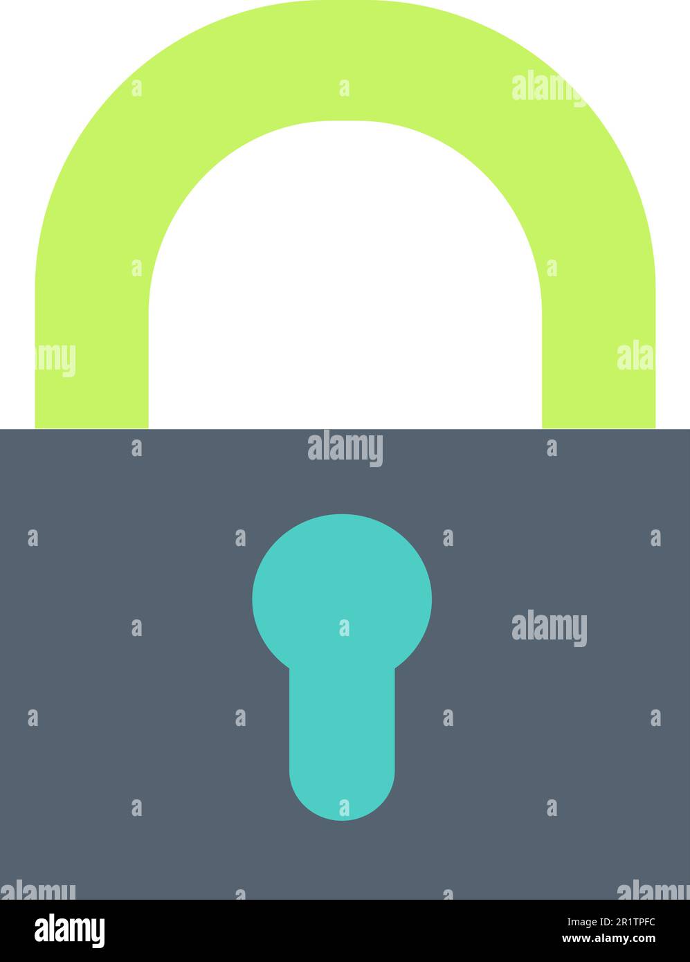 Closed padlock flat vector icon. Security, safety sign. Closed personality, introvert cartoon