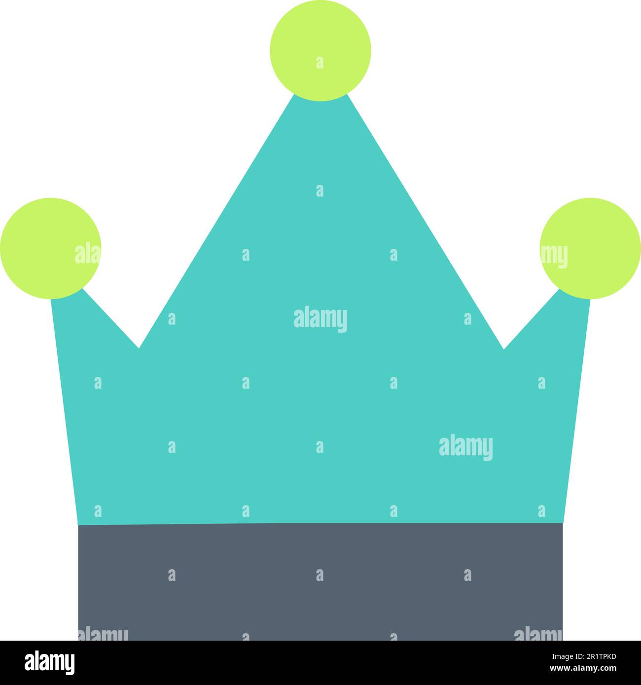Crown flat icon. Arrogance, self confidence, egoism, superiority, leadership symbol. King power sign Stock Vector