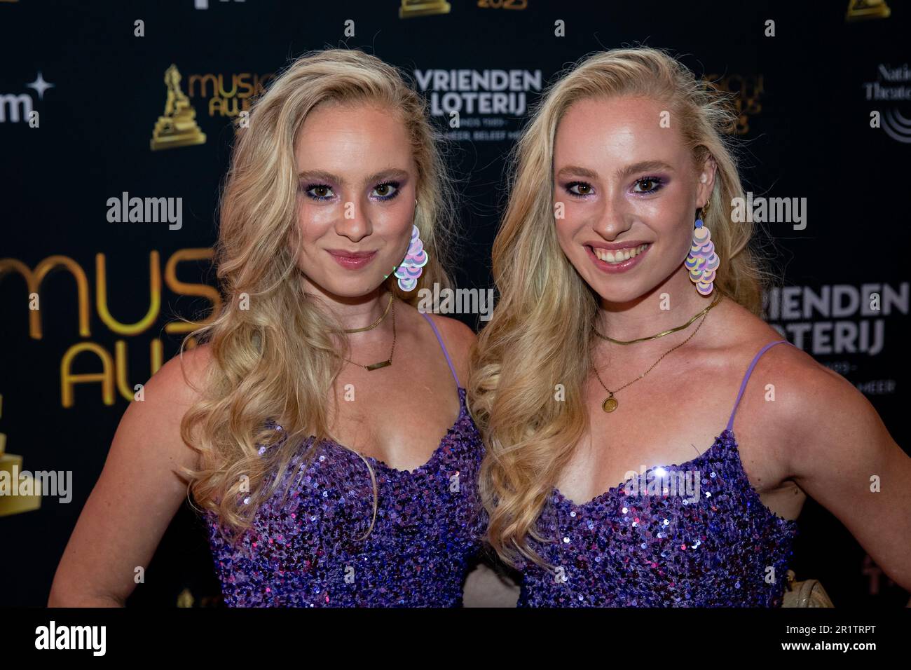 SCHEVENINGEN - Mylène and Rosanne Waalewijn on the red carpet, prior to the  Musical Awards Gala in the AFAS Circustheater. Prizes will be awarded in  various categories during the gala. There is