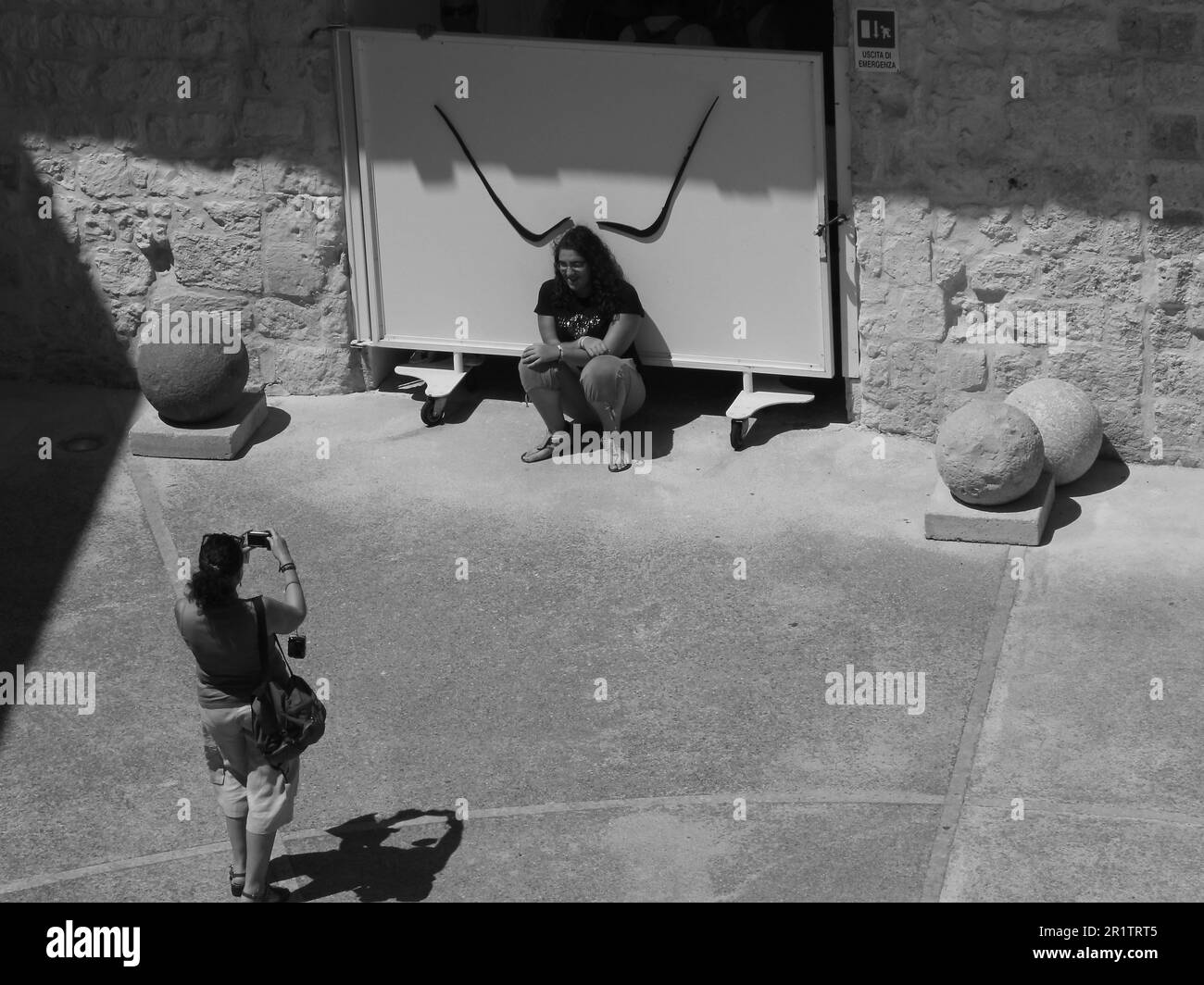 Walking in the old center of Otranto, Apulia Stock Photo Alamy
