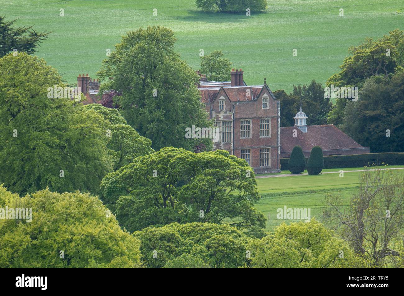 Aylesbury, Buckinghamshire, UK. 15th May, 2023. Ukranian President Zelensky met Prime Minister Rishi Sunak today at his country residence, Chequers (pictured), near Ellesborough, in Aylesbury, Buckinghamshire. Chinook helicopters were seen in the skies near Chequers. The UK have agreed to provide Ukraine with hundreds of air defence missiles as well as armed drones in their fight against the Russian invasion. Yesterday President Zelensky was in Paris meeting President Macron. Credit: Maureen McLean/Alamy Live News Stock Photo