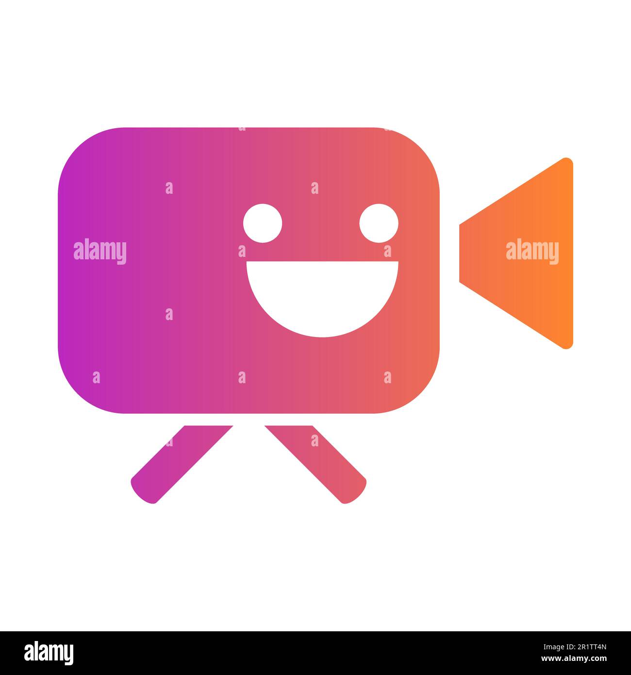 Cinema Camera Sign with Smiling Face Isolated. Movie Production, Cinema ...