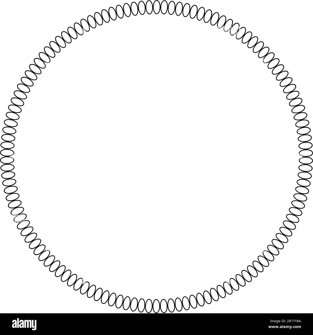 Circle frame round border design shape icon Vector Image