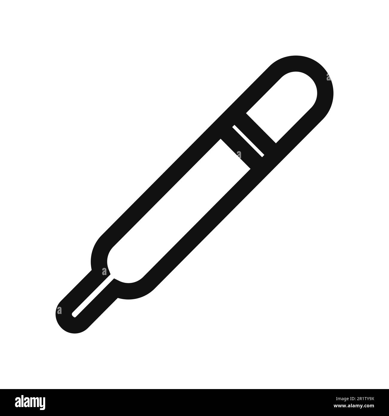 Positive pregnancy test black linear vector icon. Medical tool