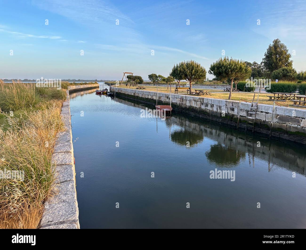View of Cambeia pier in Murtosa, Aveiro Portugal Stock Photo Alamy