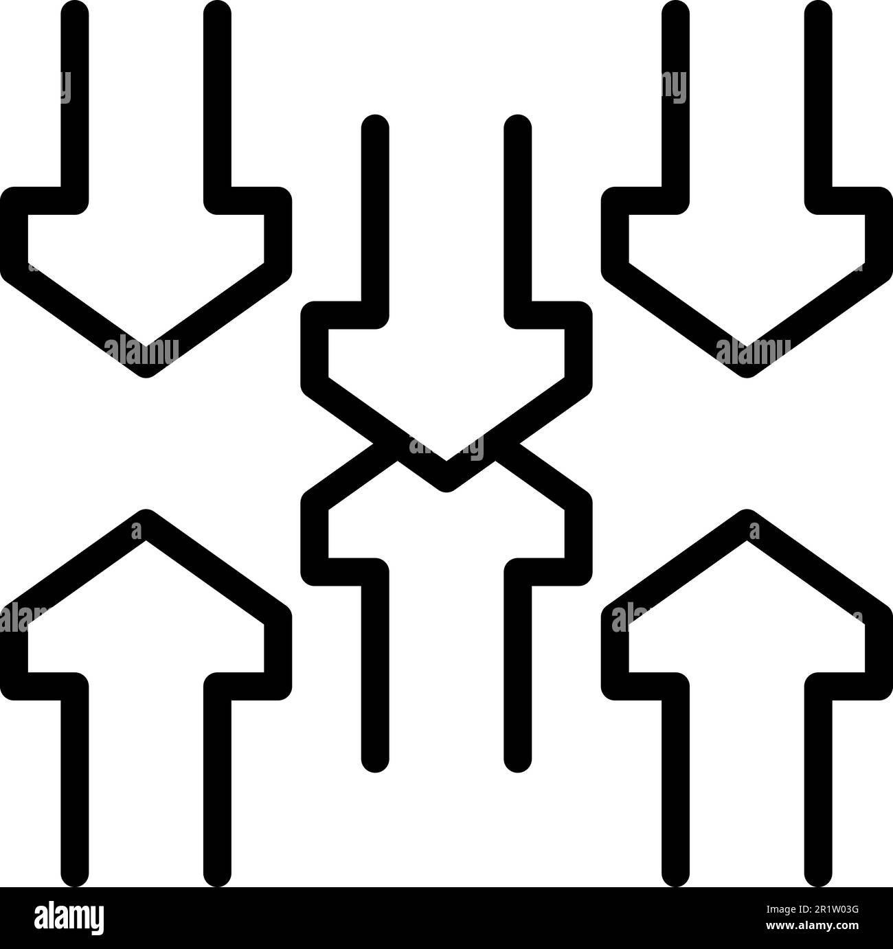 Arrow barter icon outline vector. Payment evolution. Card finance Stock