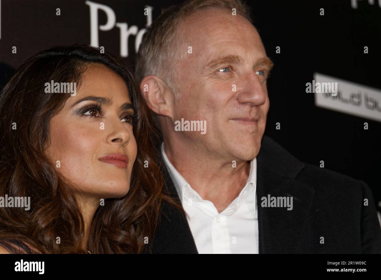 Paris, France.30th Nov, 2015.Preview of the film Le Prophete by Roger Allers with Salma Hayek,François-Henri Pinault in Paris, France Stock Photo