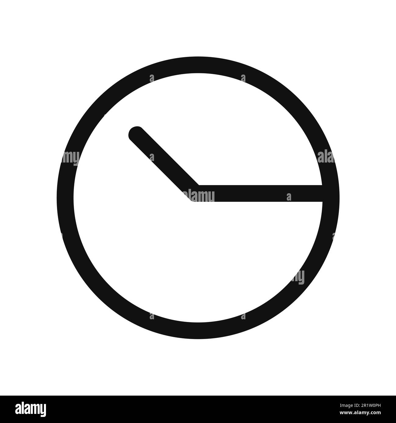 Clock with arrows thick line vector icon. Time measuring device isolated on white background