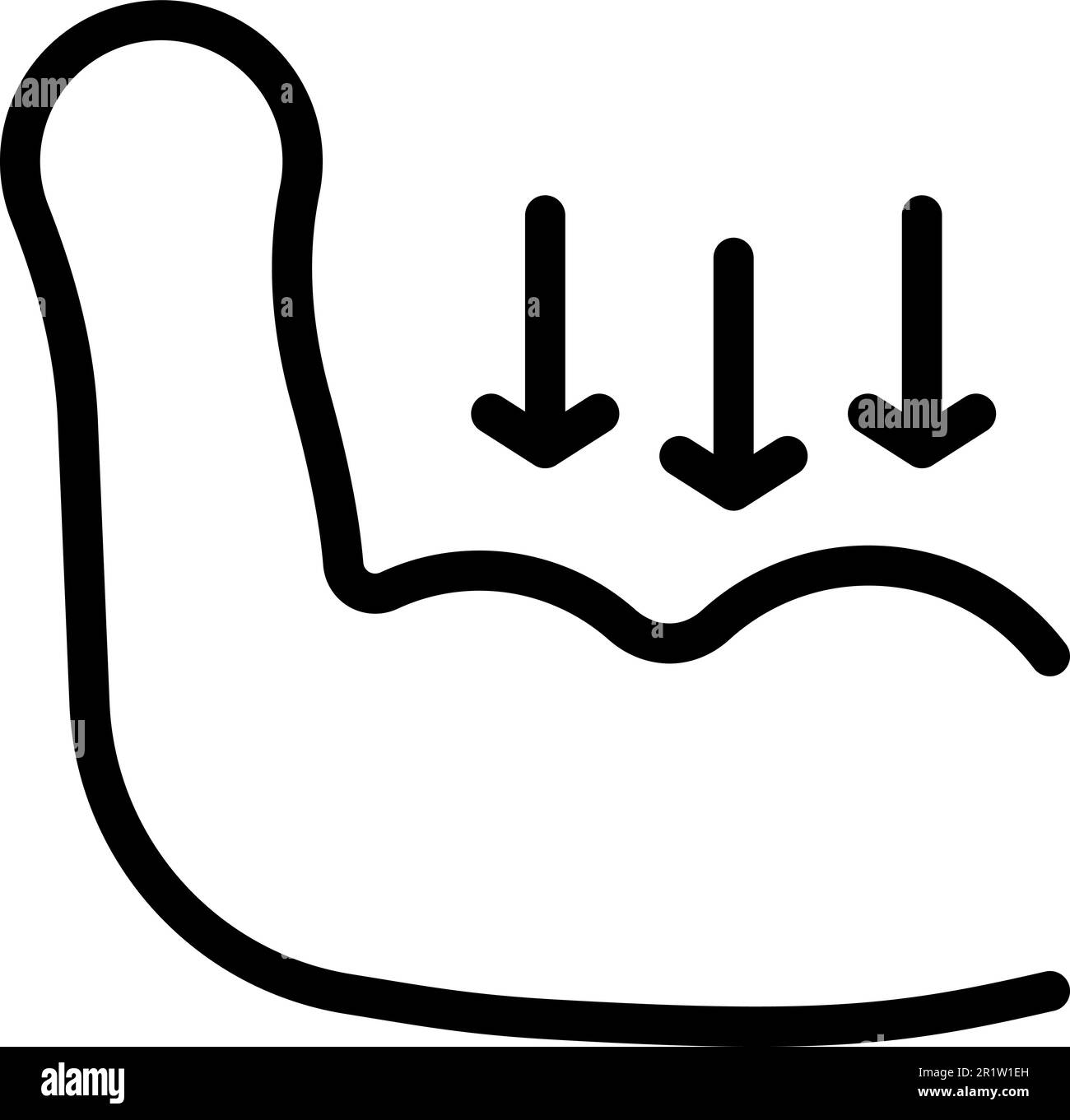 Low bicep icon outline vector. Arm muscle. Power gym Stock Vector Image ...