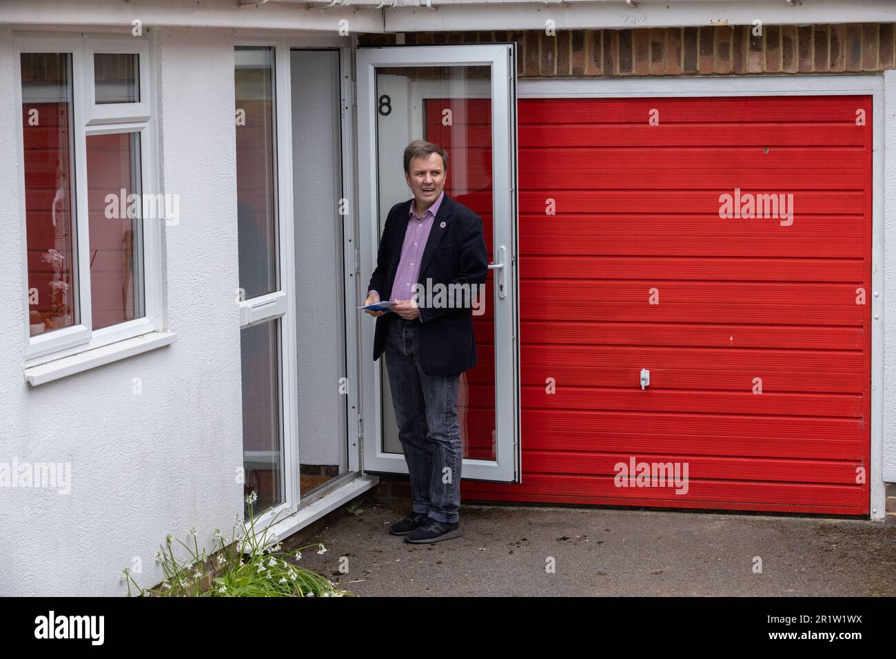 PHOTO:JEFF GILBERT 27th April 2023. Ringmer, Sussex, UK Tory Party chairman Greg Hands on the campaign trail Stock Photo