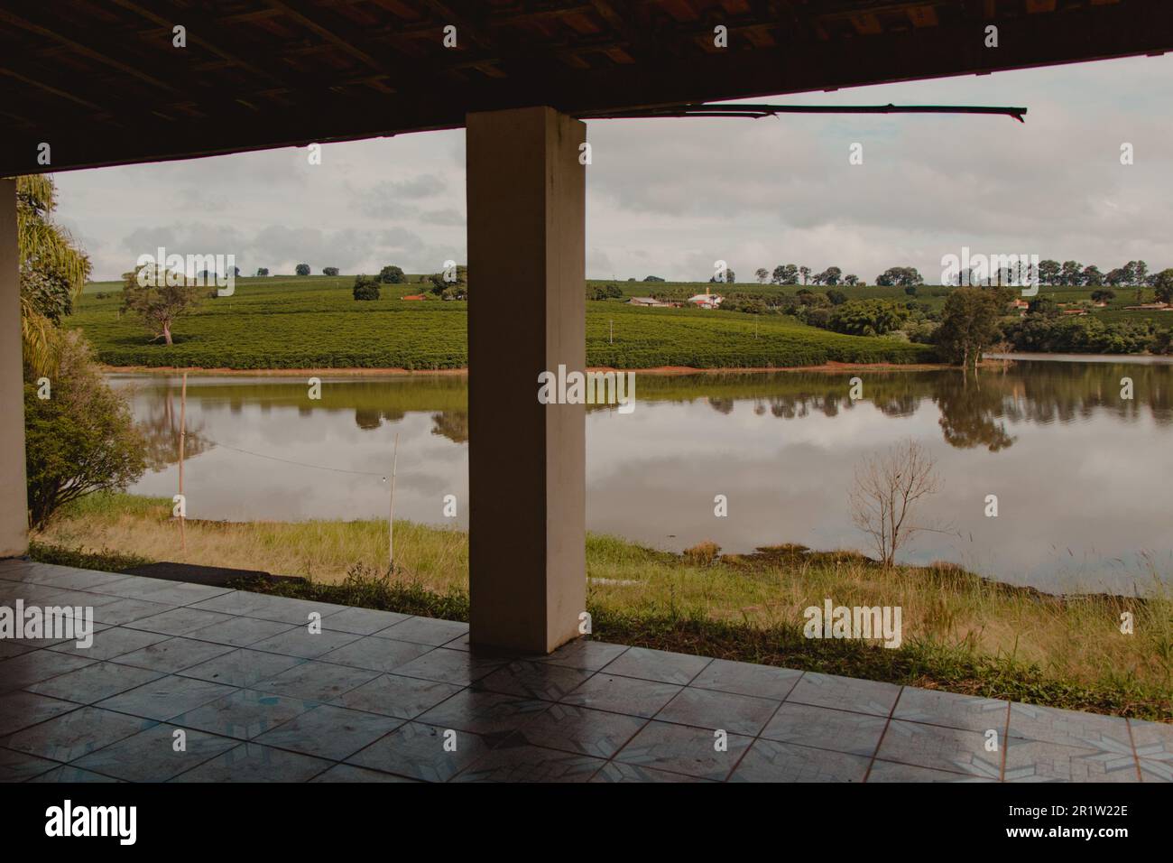 Misty lake view from balcony hi-res stock photography and images - Alamy