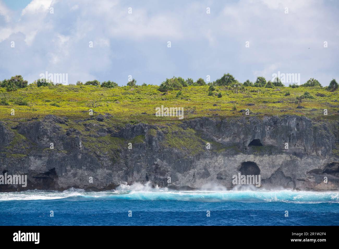 British Overseas Territory, Pitcairn Islands, Henderson Island. Rugged