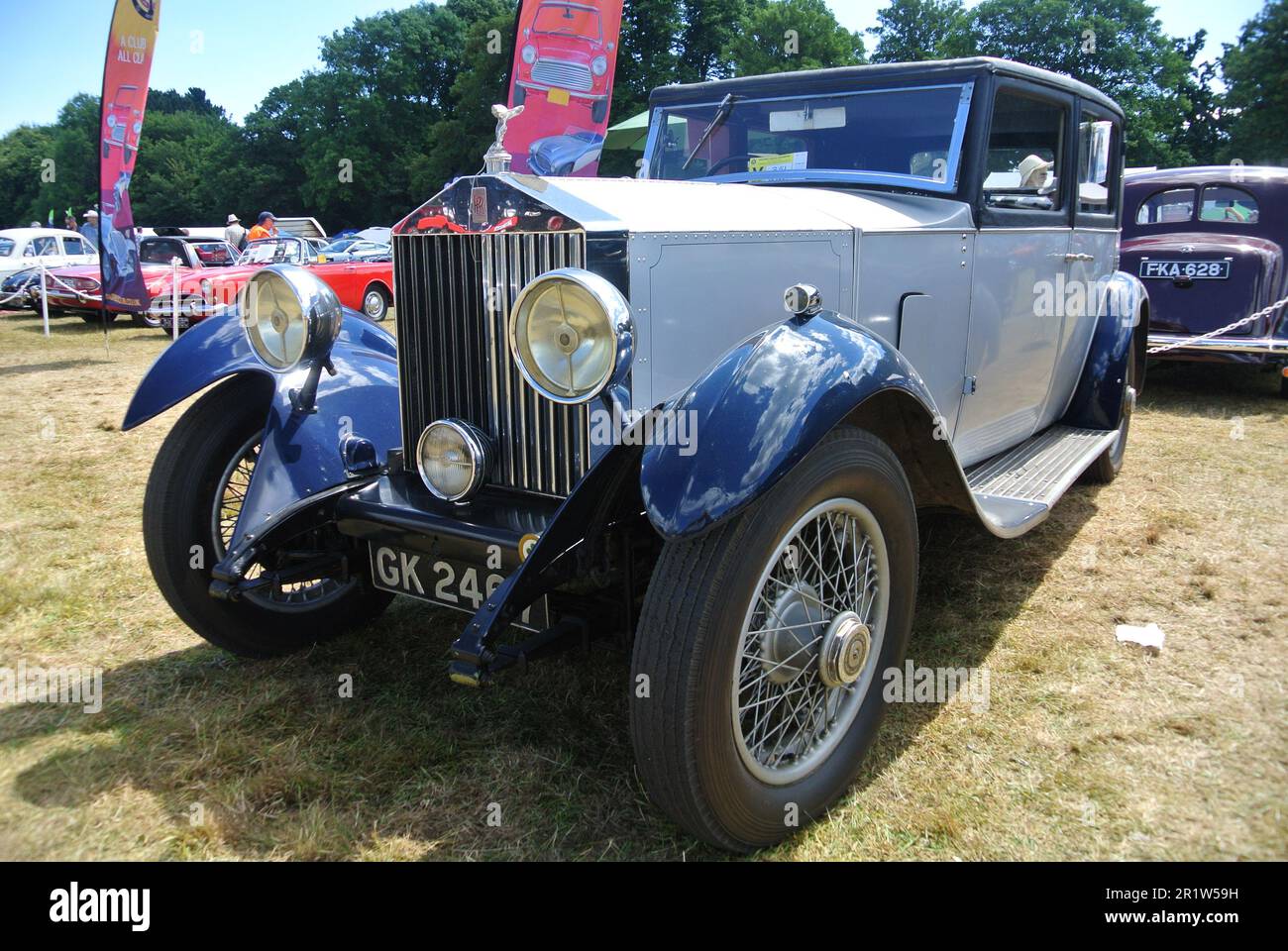 A 1929 Rolls Royce 20/25HP Weymann saloon parked on display at the 47th ...