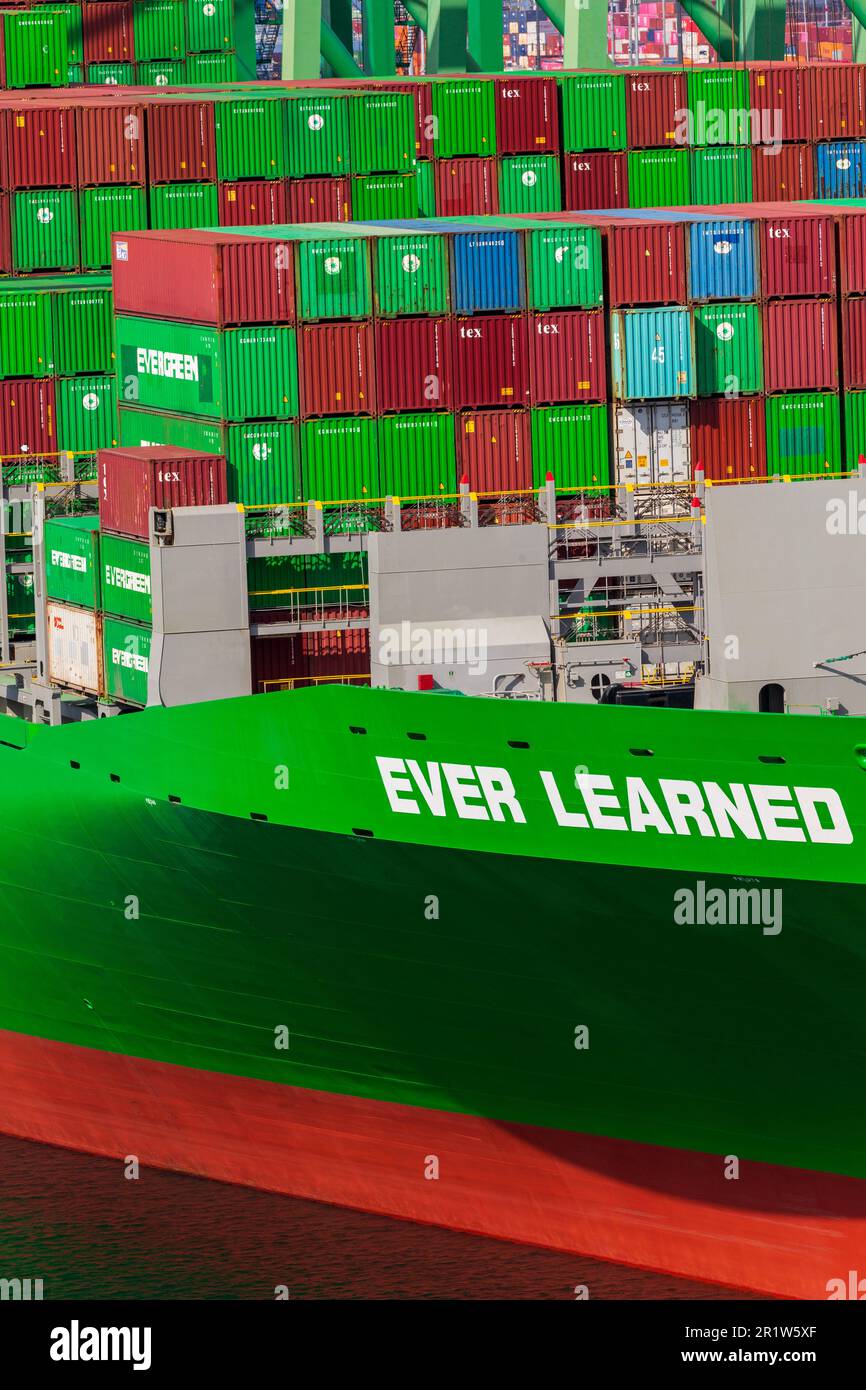 Evergreen Container Terminal, Port of Los Angeles, San Pedro, Southern ...