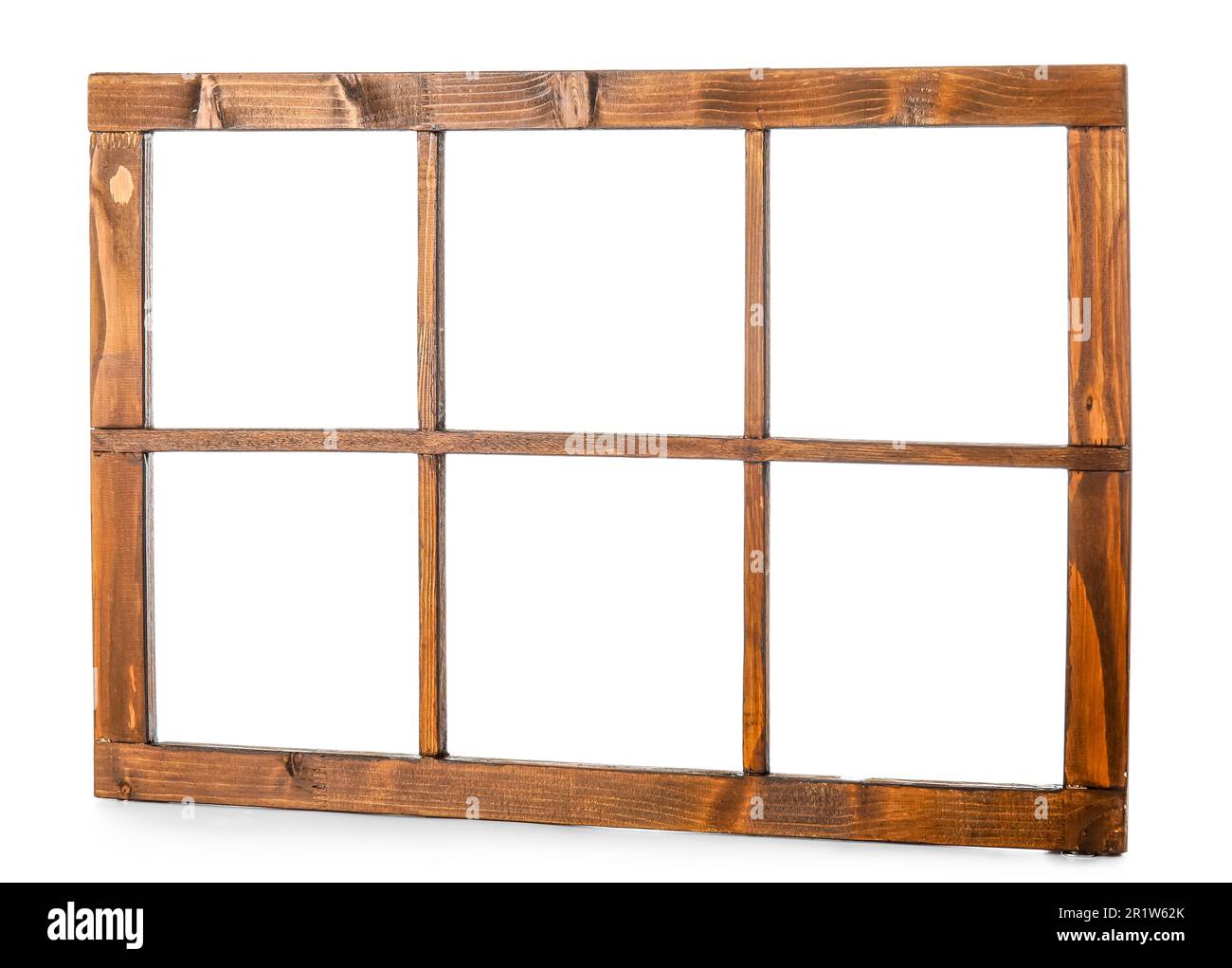 Wooden window frame isolated on white background Stock Photo - Alamy