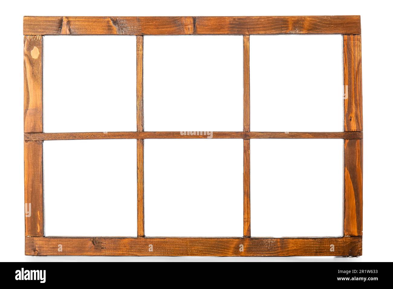 Wooden window frame isolated on white background Stock Photo - Alamy