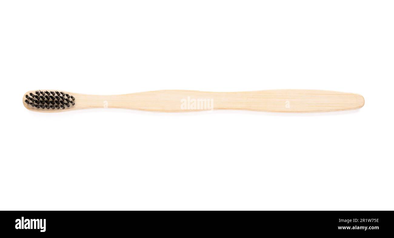 Bamboo toothbrush isolated on white background Stock Photo - Alamy