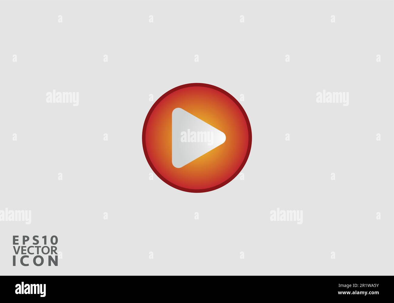 Play icon, vector illustration. Flat design style Stock Vector