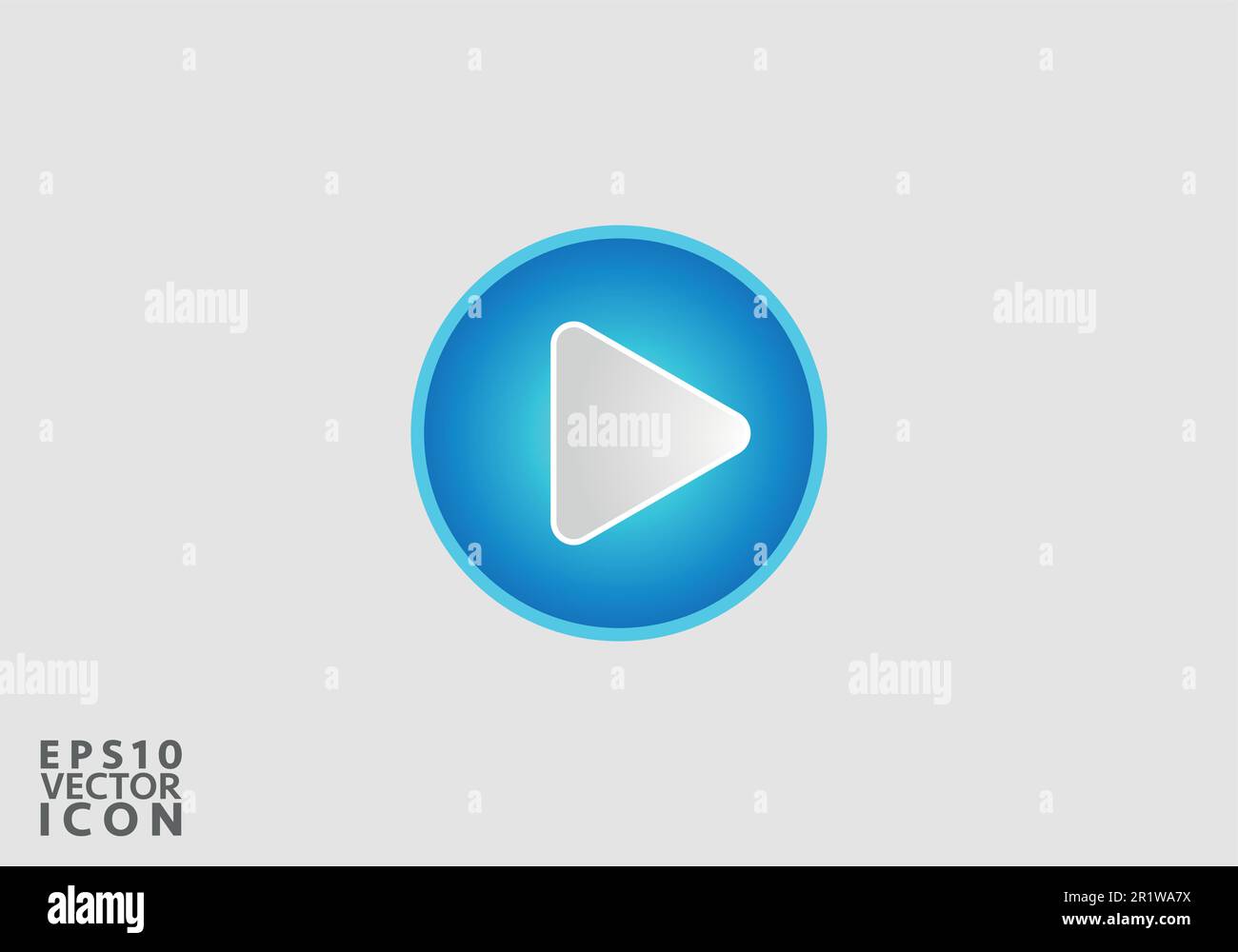 Play icon, vector illustration. Flat design style Stock Vector