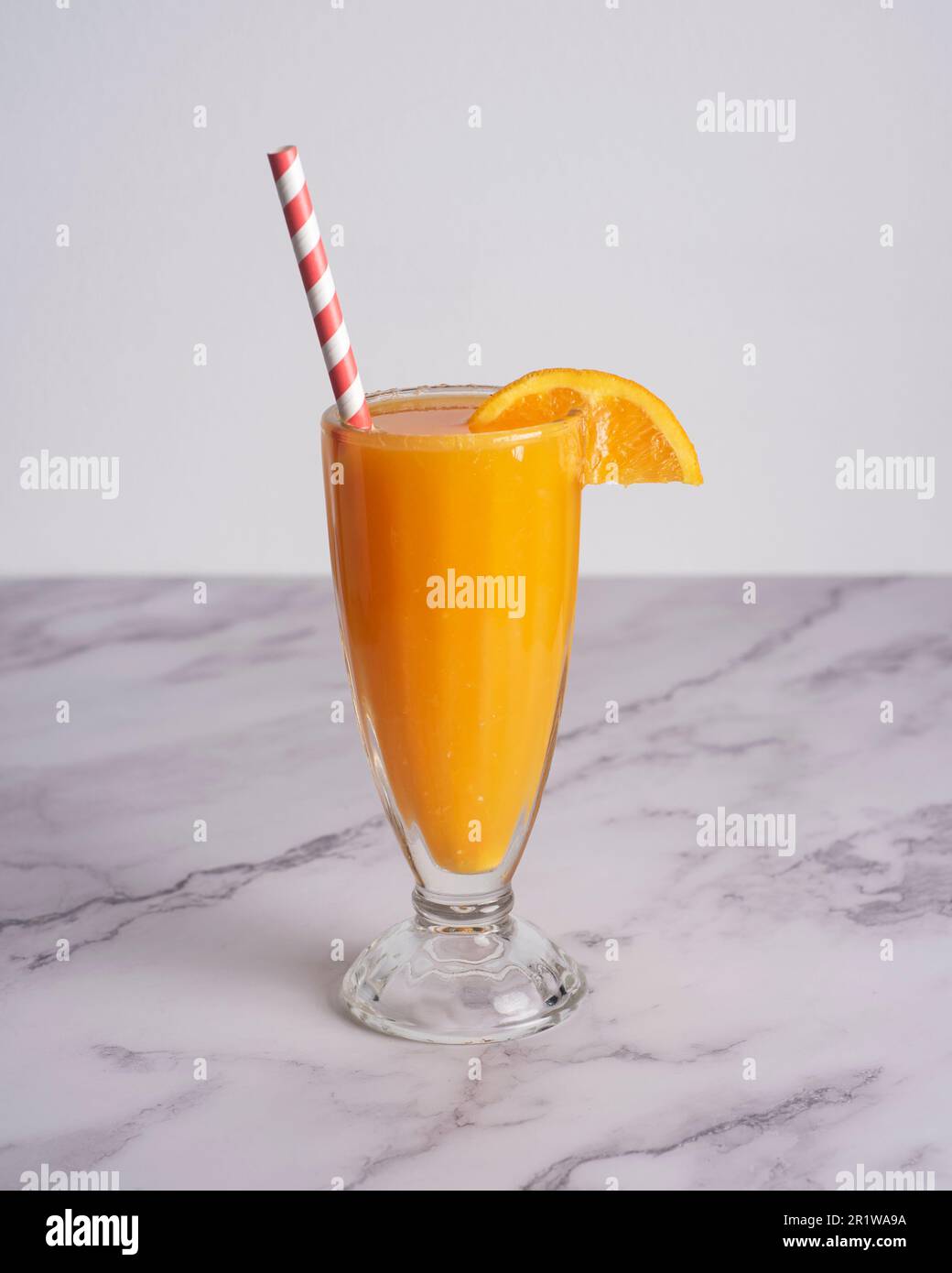 fresh orange juice with ginger Stock Photo