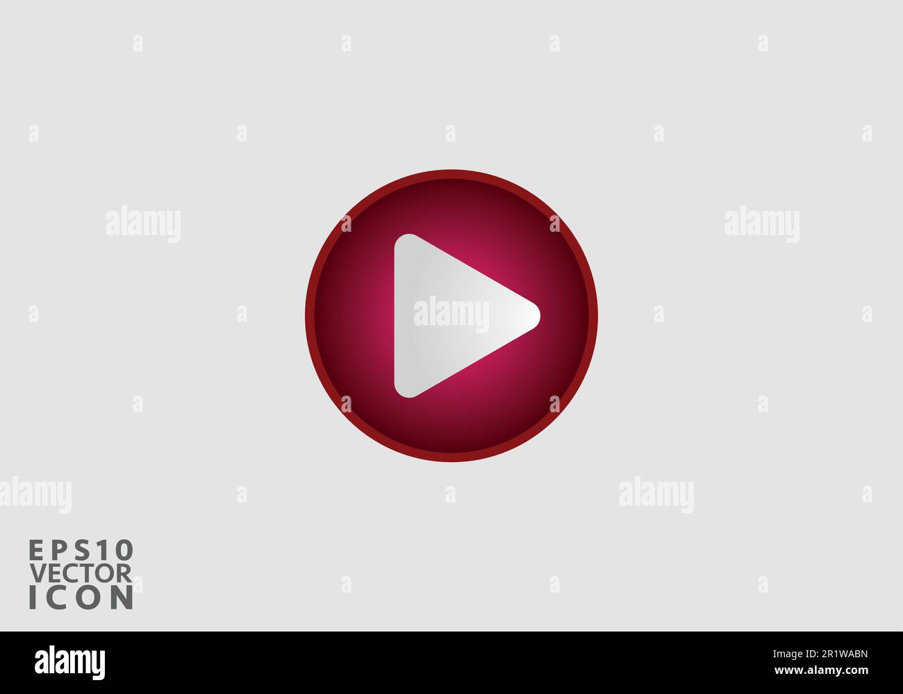Play icon, vector illustration. Flat design style Stock Vector