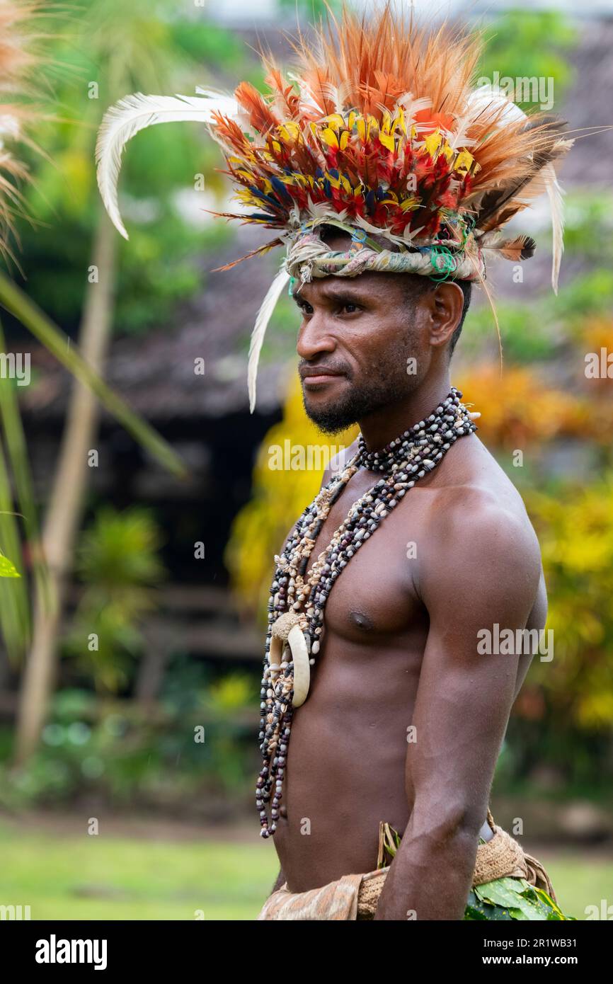 Papua New Guinea, Oro Province, Tufi Island, Baga Village. Traditional ...