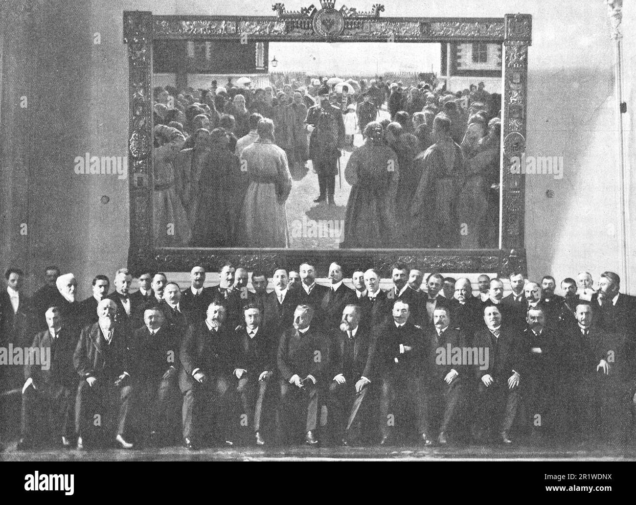 French delegates in the Grand Kremlin Palace. Photo from 1910. Stock Photo