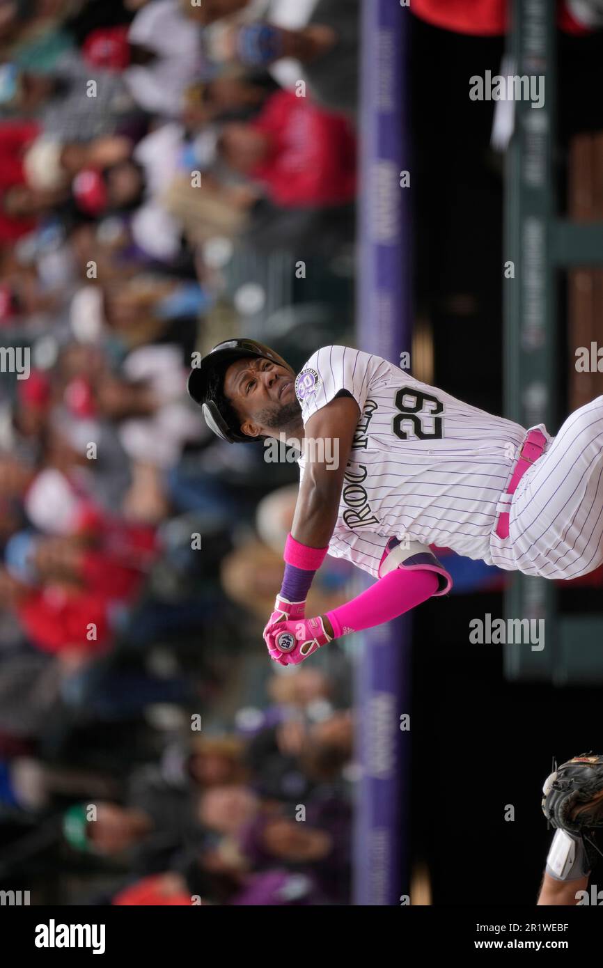 Colorado Rockies left fielder Jurickson Profar (29) in the second inning of  a baseball game Tuesday, June 27, 2023, in Denver. (AP Photo/David  Zalubowski Stock Photo - Alamy