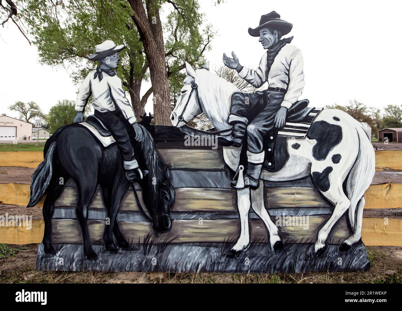 Taylor, Nebraska, USA. 15th May, 2023. ''The Villagers'' are lifesized