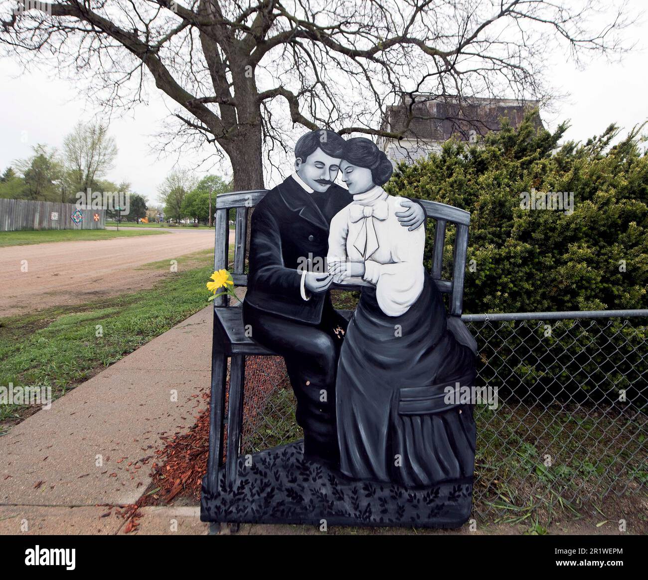 Taylor, Nebraska, USA. 15th May, 2023. ''The Villagers'' are lifesized
