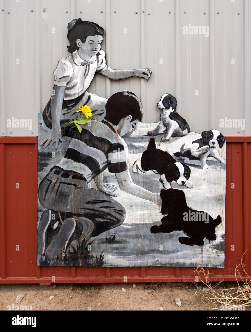 Taylor, Nebraska, USA. 15th May, 2023. ''The Villagers'' are lifesized